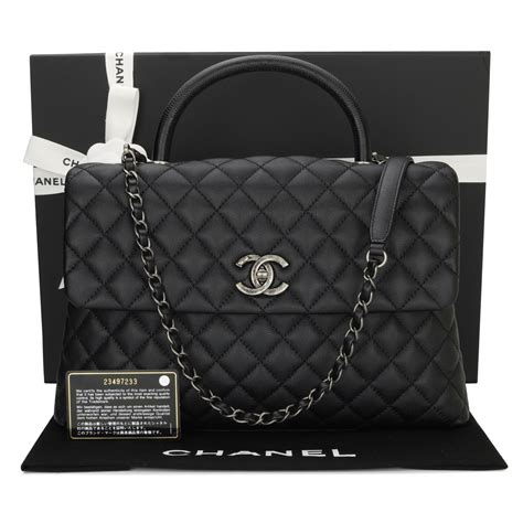 chanel mini coco handle bag with lizard handle